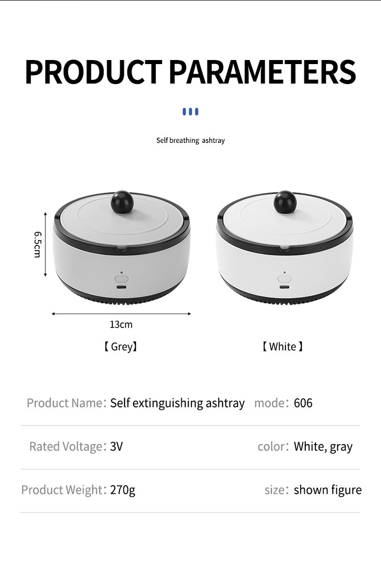 Rechargeable ashtray Air purifier Home living room office car